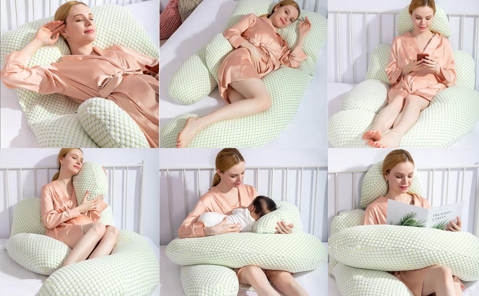 Oternal Pregnancy Pillows For Sleeping, Multipurpose Cuddle Pillow  Pregnancy Must Haves, Ultra Soft Comfortable Maternity Pillow For Abdomen,  Leg, Hip