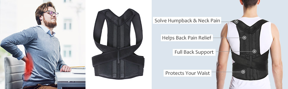 Dropship Adjustable Back Shoulder Posture Corrector Belt Clavicle Spine  Support Reshape Your Body Home Office Sport Upper Back Neck Brace to Sell  Online at a Lower Price