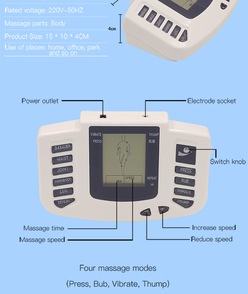 EmgoHeal Electronic Massager and TENS Device with Electronic Pulse Massager  - Vysta Health