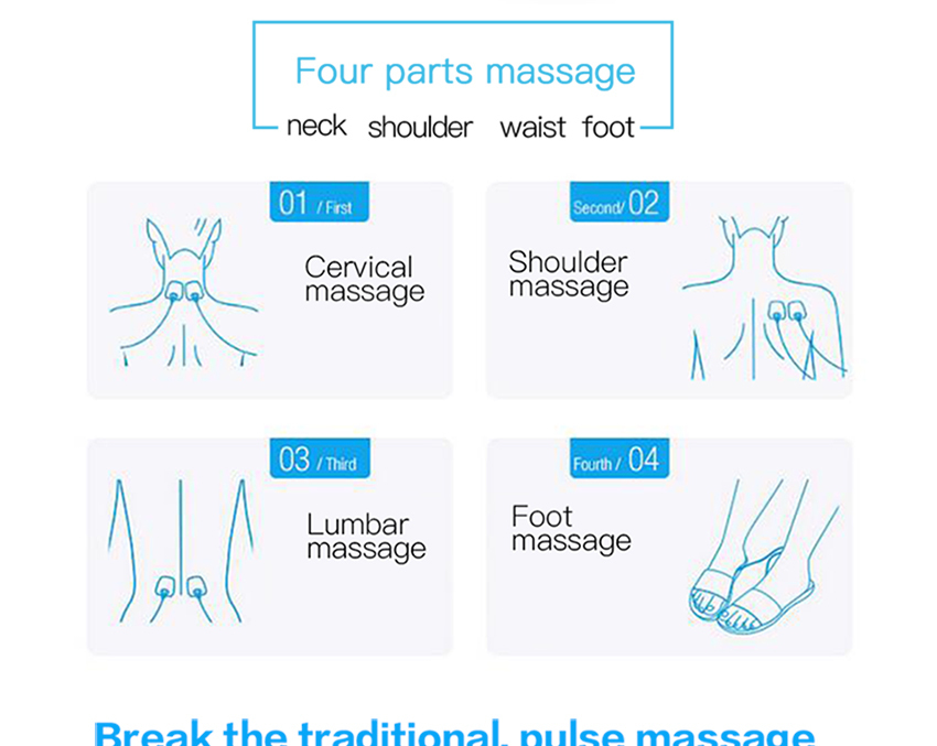 EmgoHeal Electronic Massager and TENS Device with Electronic Pulse