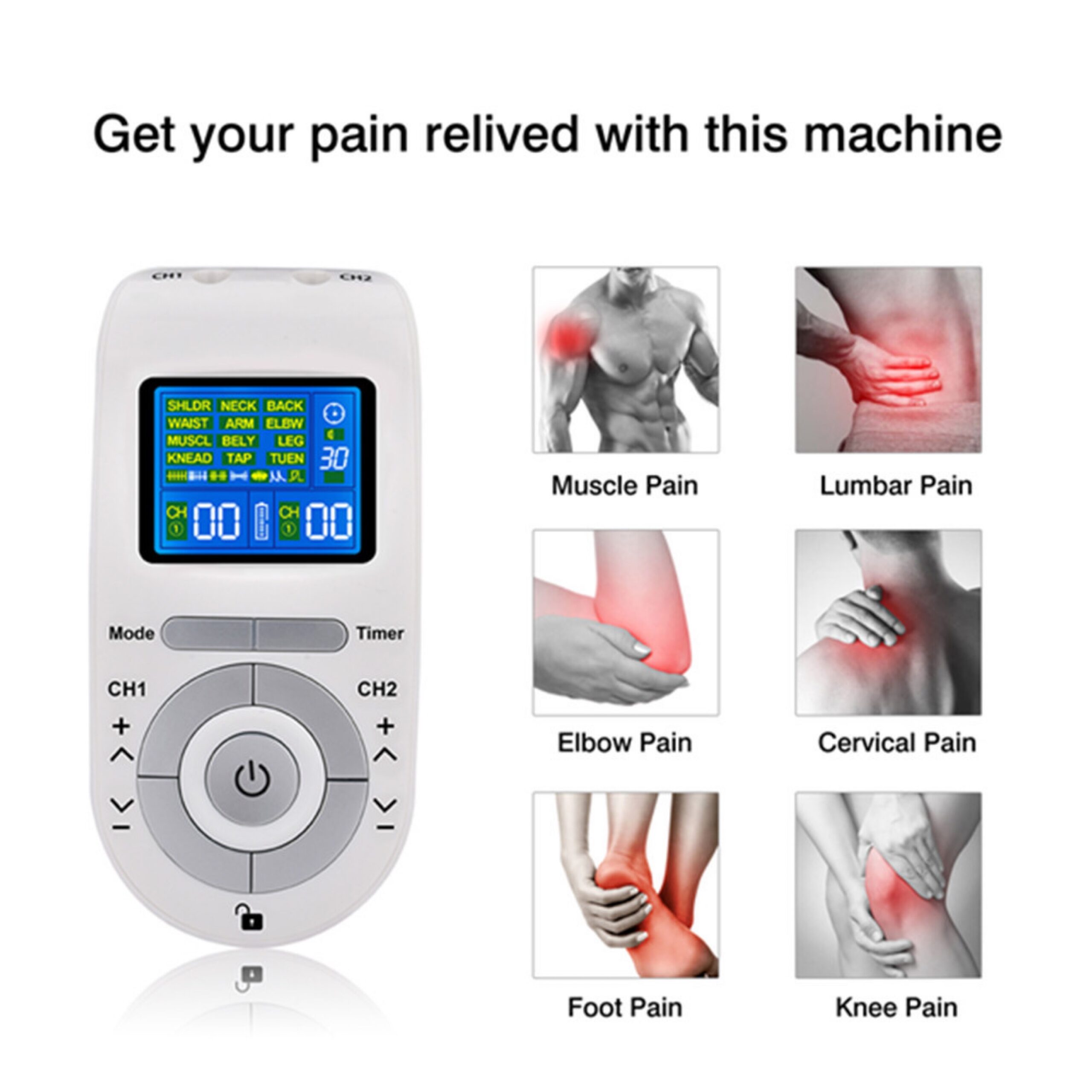 FlaneexAx TENS Unit and Muscle Stimulator for Pain Relief - Vysta