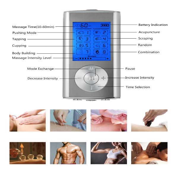 Therapy TENS Unit 4 Touch Screen Powerful Electronic Pulse Muscle Stim