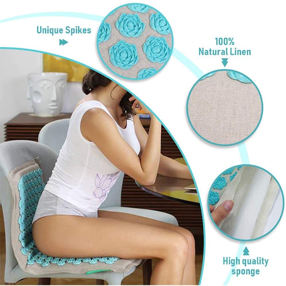 EaseDown Back and Neck Pain Relief Acupressure Mat and Pillow Set - Vysta  Health