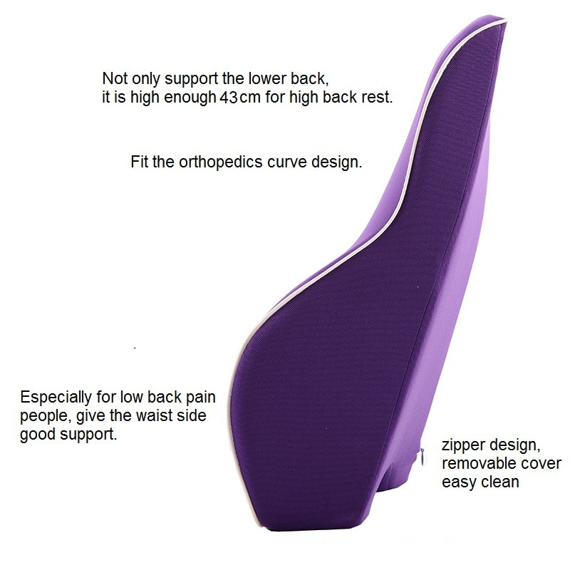 Lumbar Support Pillow For Sleeping, Memory Foam Back Waist Cushion