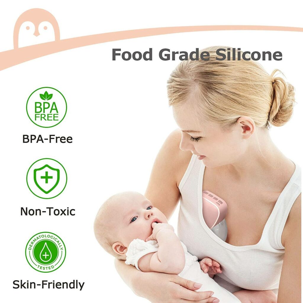 MilkyMuse Low-Noise Wearable Breast Pump - Hands-Free, Secure Fit