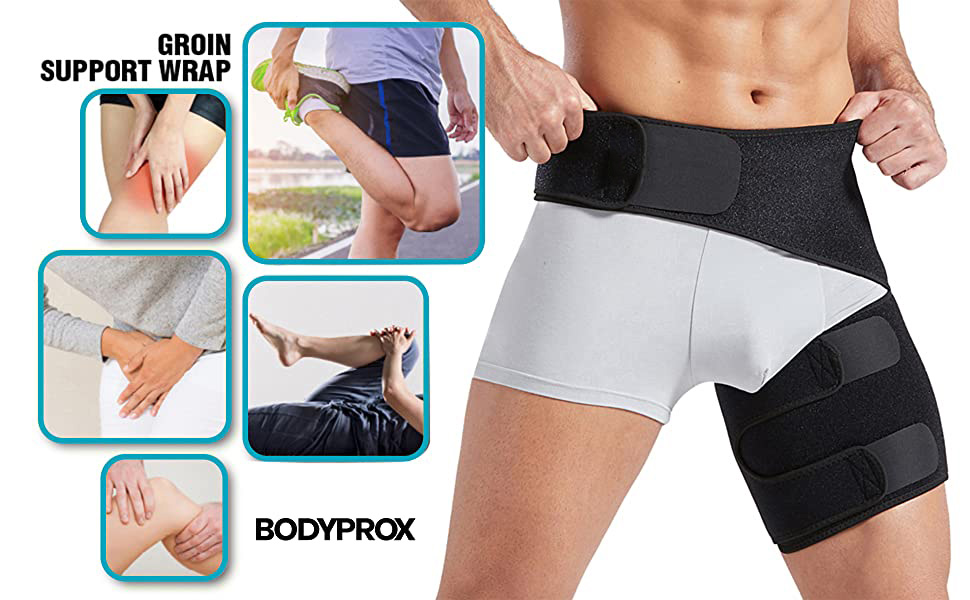 Groin Wrap, Adjustable Support for Hip, Groin, Hamstring, Thigh, and  Sciatic Nerve Pain Relief