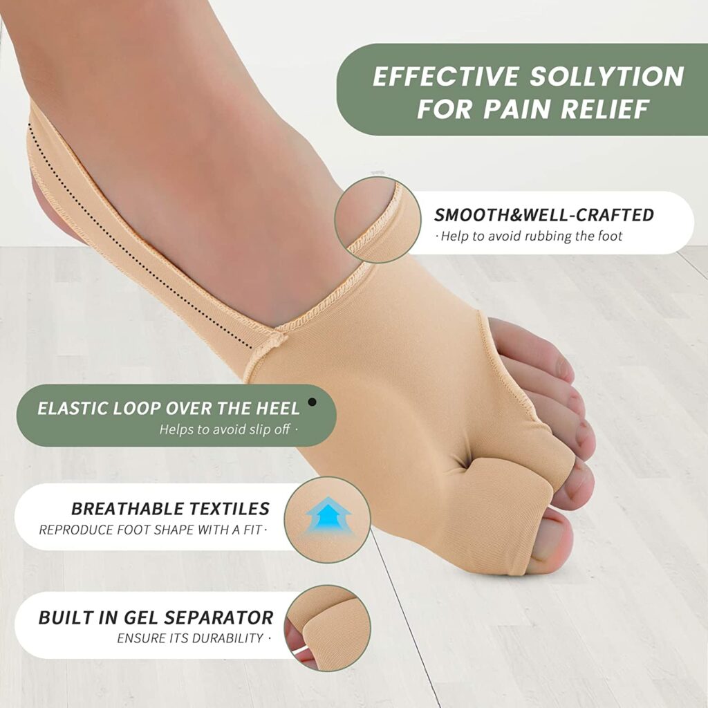BunixTru Silicone Gel and Elastic Bunion Corrector for Ergonomic Support and Compression