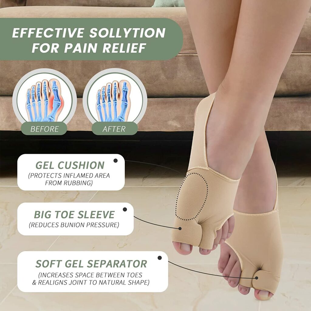 BunixTru Silicone Gel and Elastic Bunion Corrector for Ergonomic