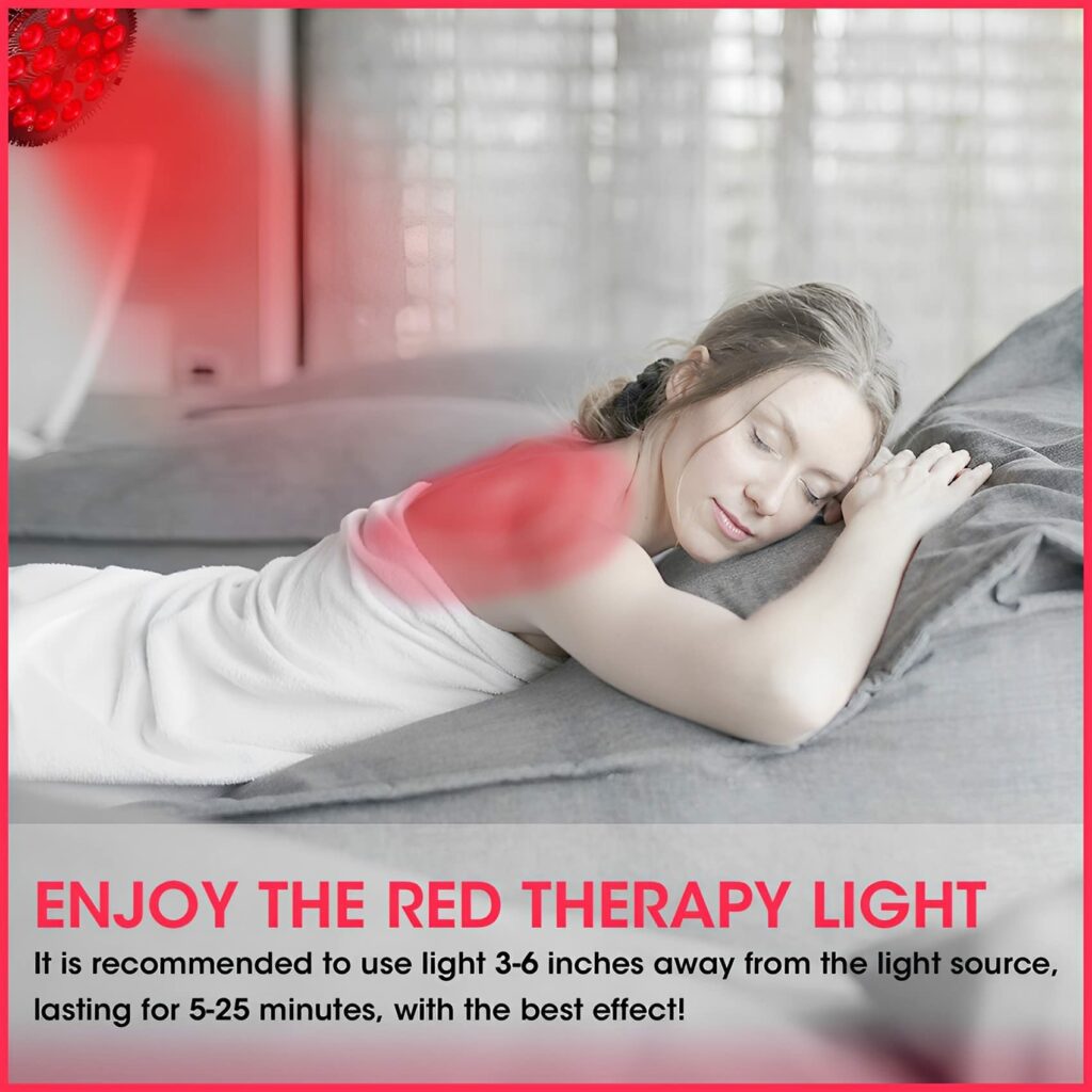 BlizRed Infrared and Red Light Therapy Lamp with 18 LED Light Bulbs, 2
