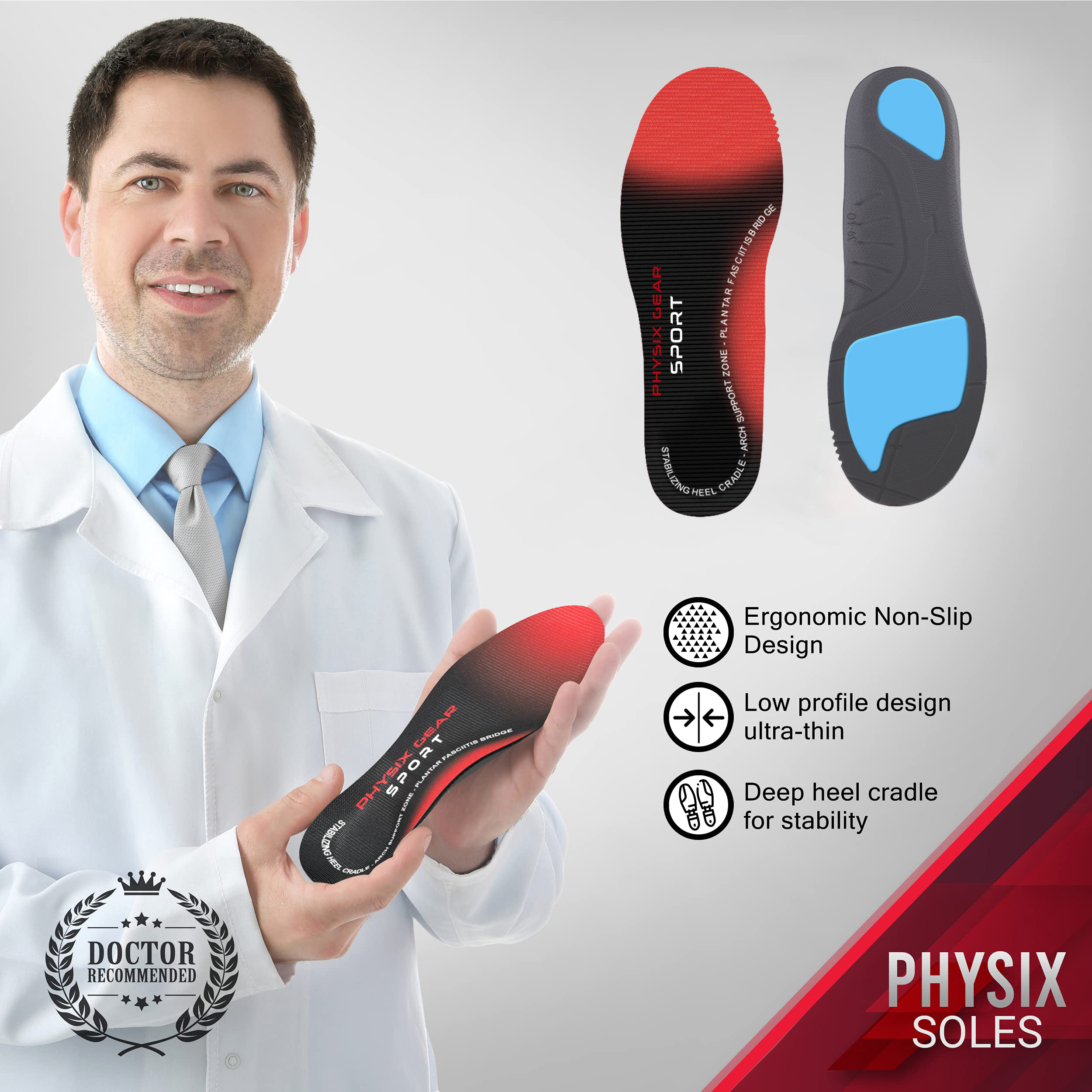 StepFlex Arch Support Insoles, Orthotic Inserts for Plantar Fasciitis  Relief - Vysta Health