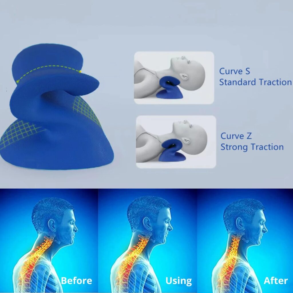 NeckRlief Neck Cloud and Cervical Traction Pillow, 2 Traction Options