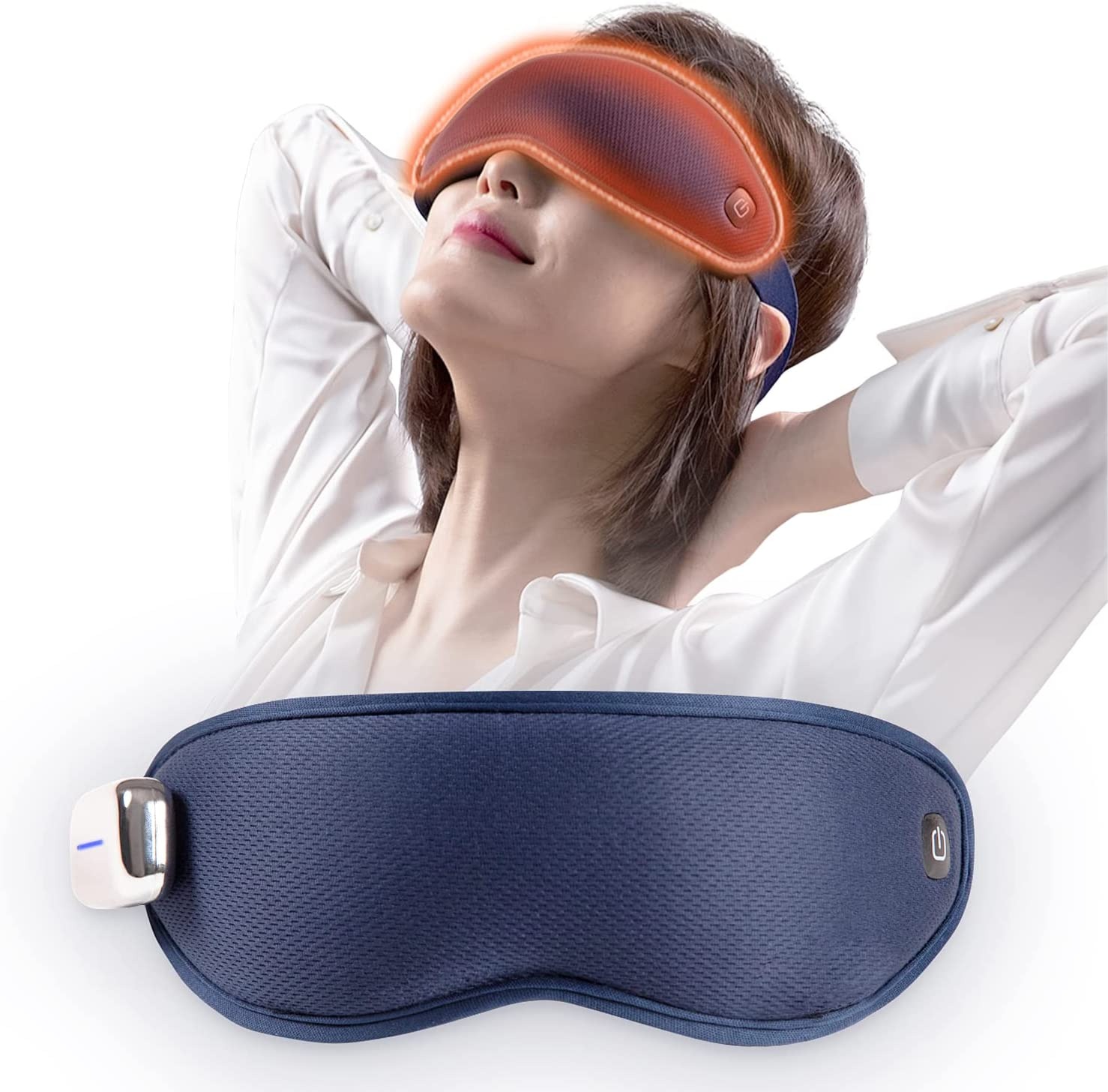 CozyTempo DualAction Eye Massager Wireless, Rechargeable Heated and