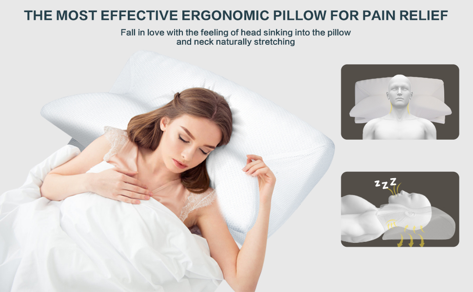 SpineEase Orthopedic Cervical Pillow - Ergonomic Memory Foam