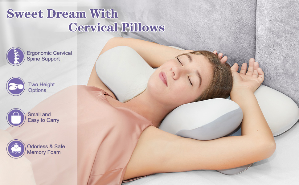 Cervical Health Massage Nap Pillows Memory Foam Neck Pillow Slow