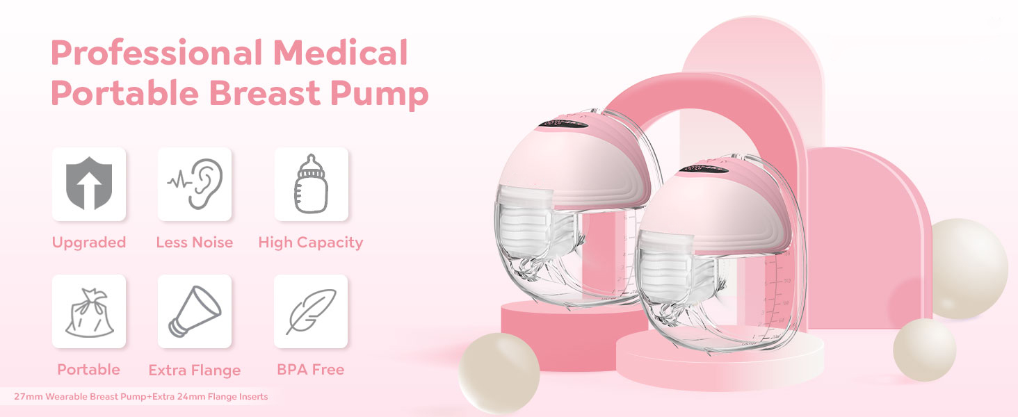 MomMed Double Wearable Breast Pump - Hands-Free, Customizable Settings,  Smart Display and Versatile Suction Options, Perfect for Busy Moms - Vysta