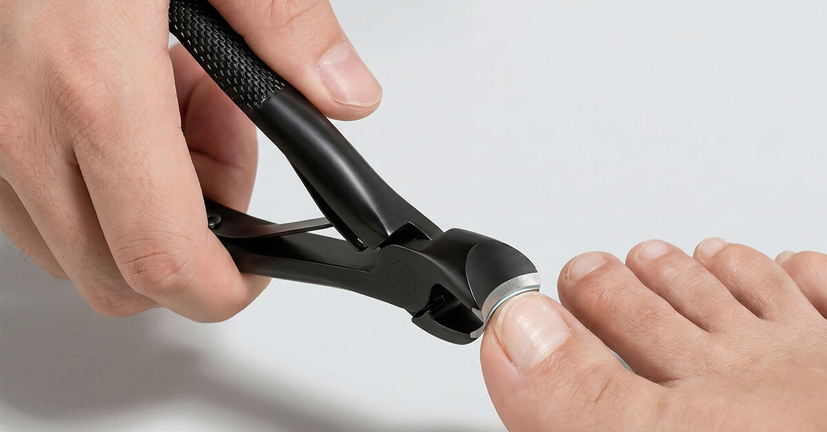 Curved Blade Conforms to Toenails, Preventing Painful Nicks