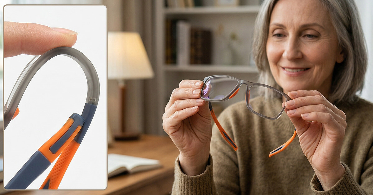 Flexible TR90 Frame Survives Bending and Twisting