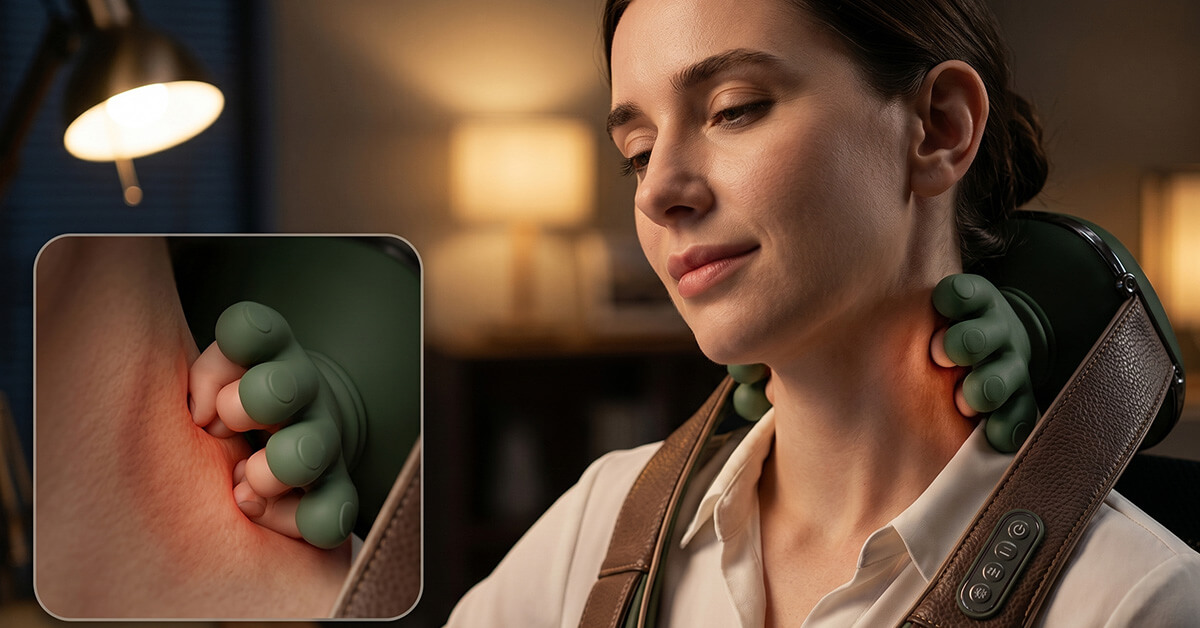 NeckNova's 4D Kneading Mimics Real Hands Perfectly