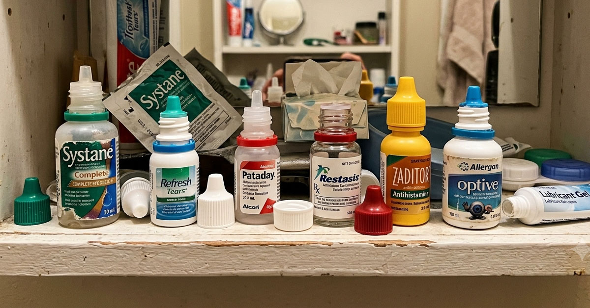 The device resting on a bedside table next to reading glasses and a glass of water, looking like a natural part of an evening routine.