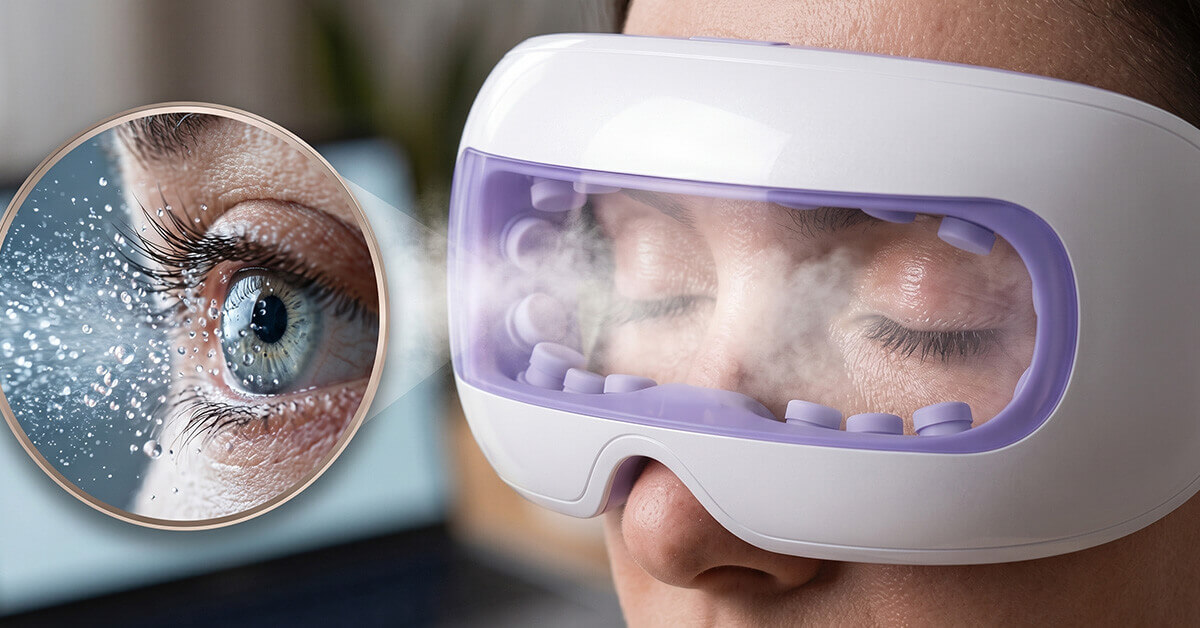 Soothes Dry Eyes with Hydrating Steam Therapy
