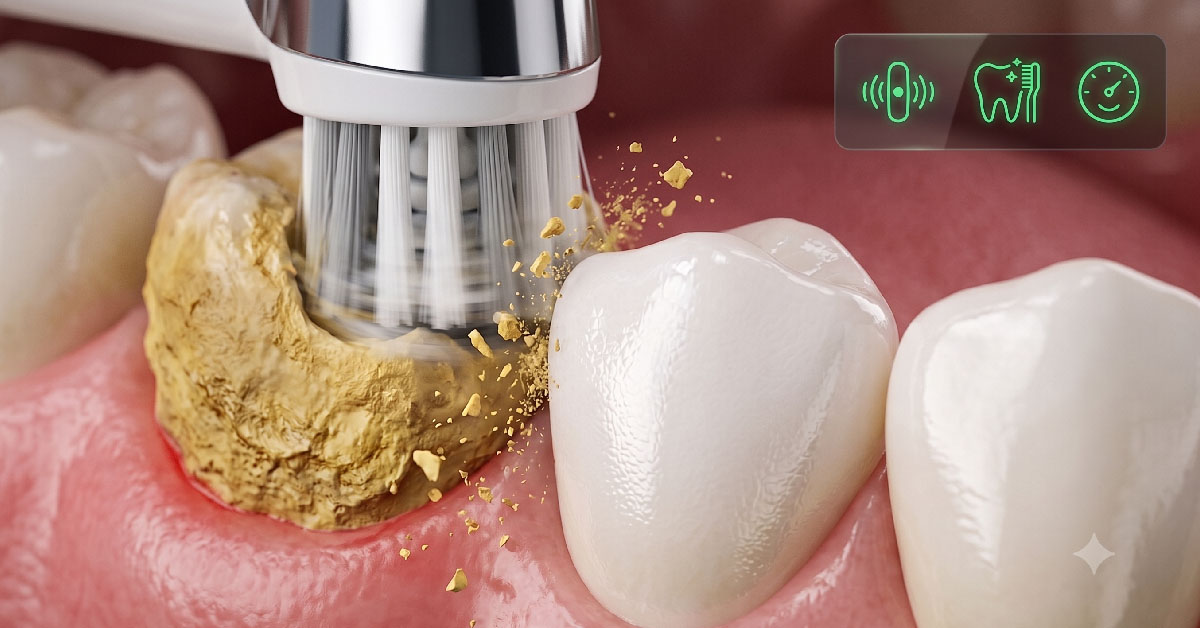 Safely Eliminates Calculus Without Damaging Tooth Enamel