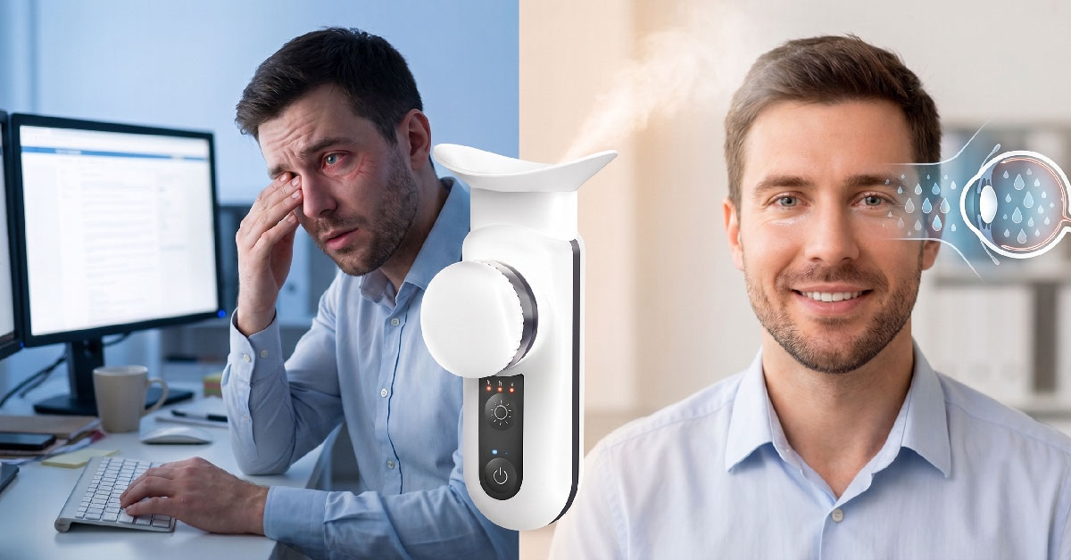 Relieves Dry Eyes With Soothing Warm Mist