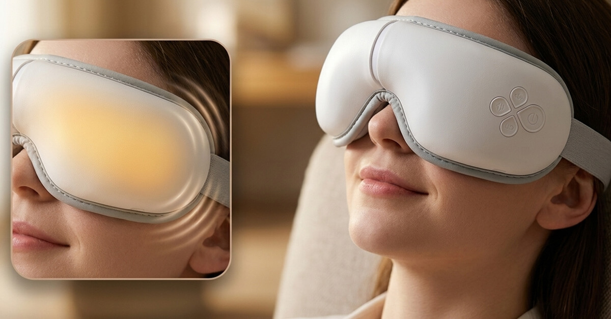 Soothes Tired Eyes With Gentle Heat Massage
